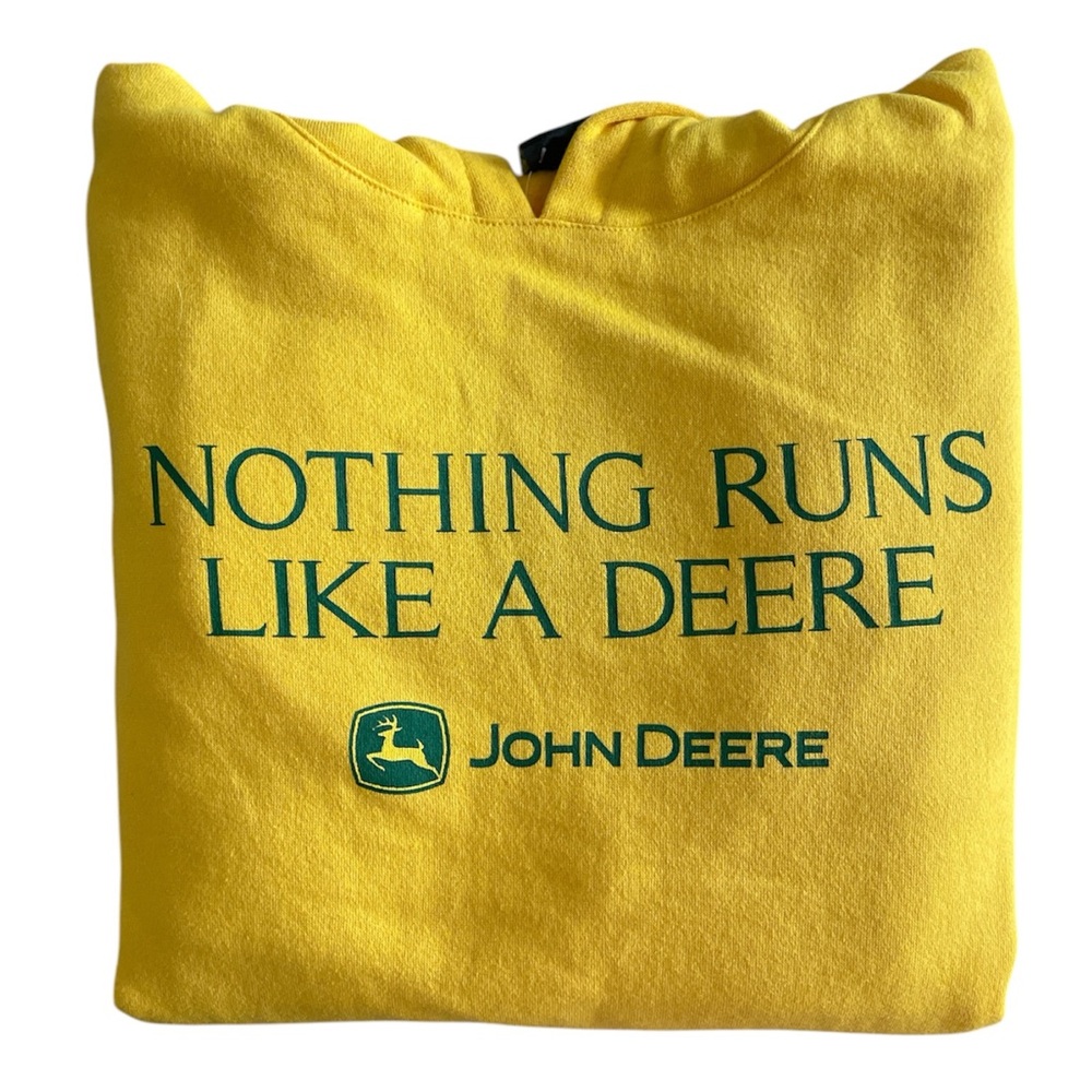NWT  John Deere Yellow Sweatshirt Hoodie